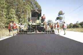 The process of asphalt paving in NSW